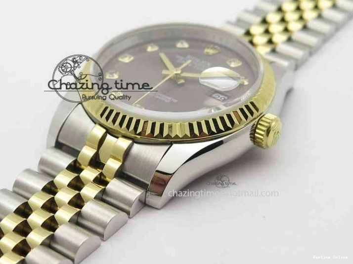 0510 DateJust 116234 SS YG BP Best Edition Gray Dial Diam Markers On SS YG Bracelet SA ZipUp 3745